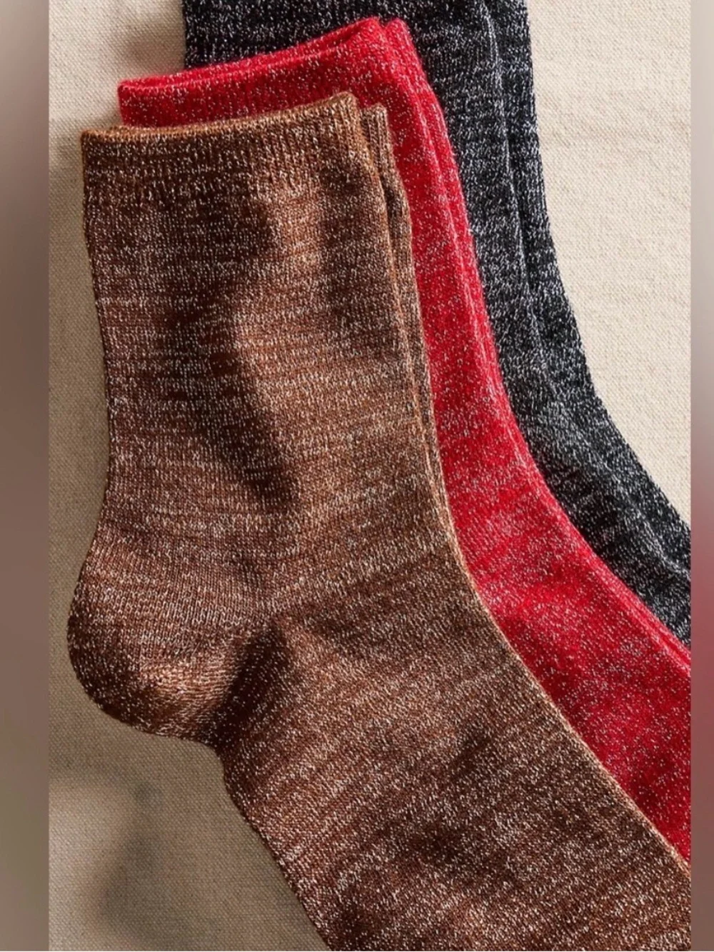 NWT Free People Lurex Sock Bundle- 3 Pair Set